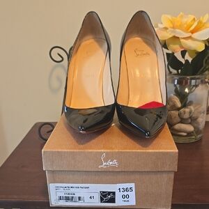 Christian Louboutin Decollete Black Patent Pumps